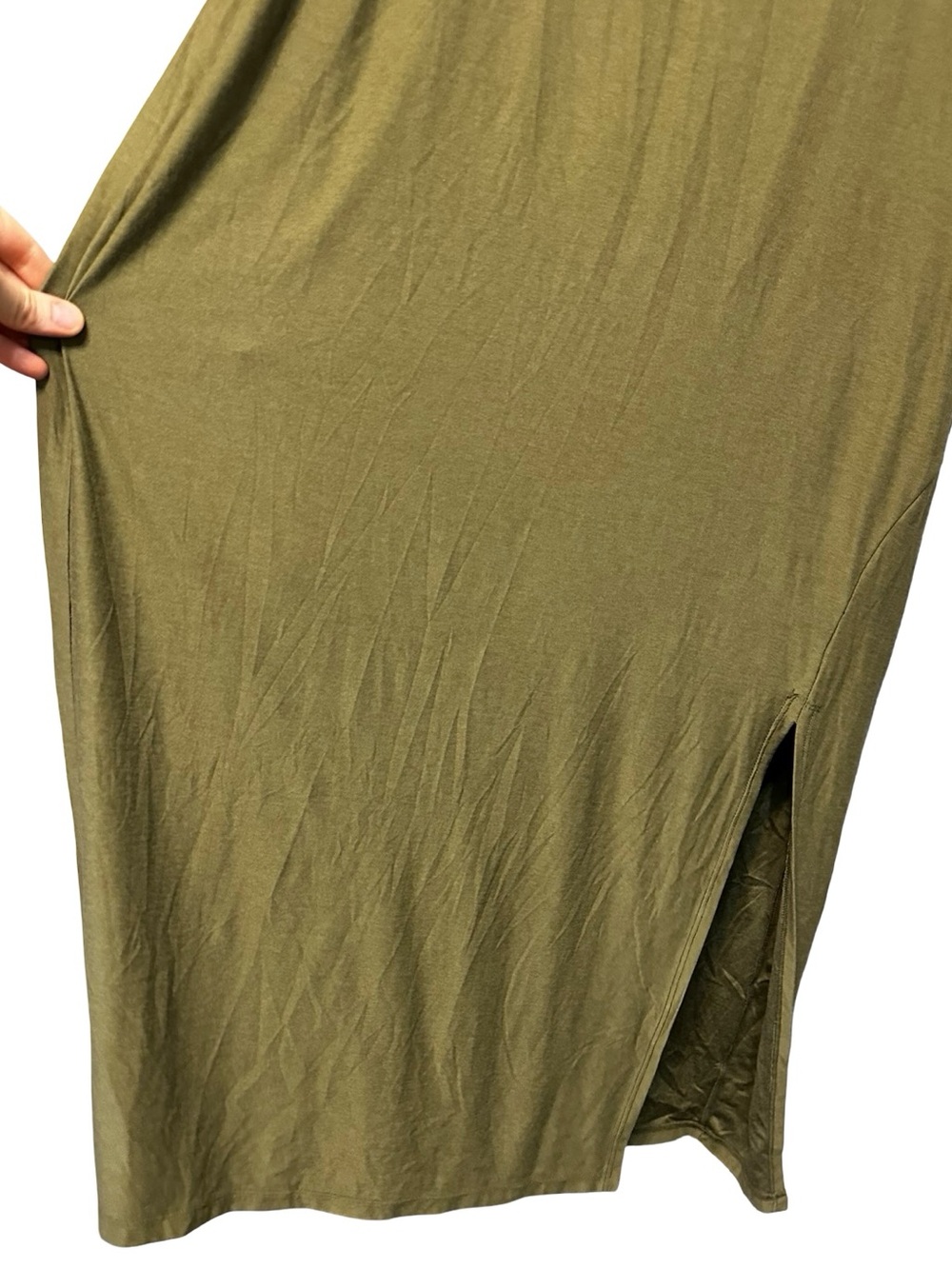 Beyond Yoga Green Featherweight Getaway Dress SZ Medium MIDI Sleeveless Casual - Picture 4 of 10